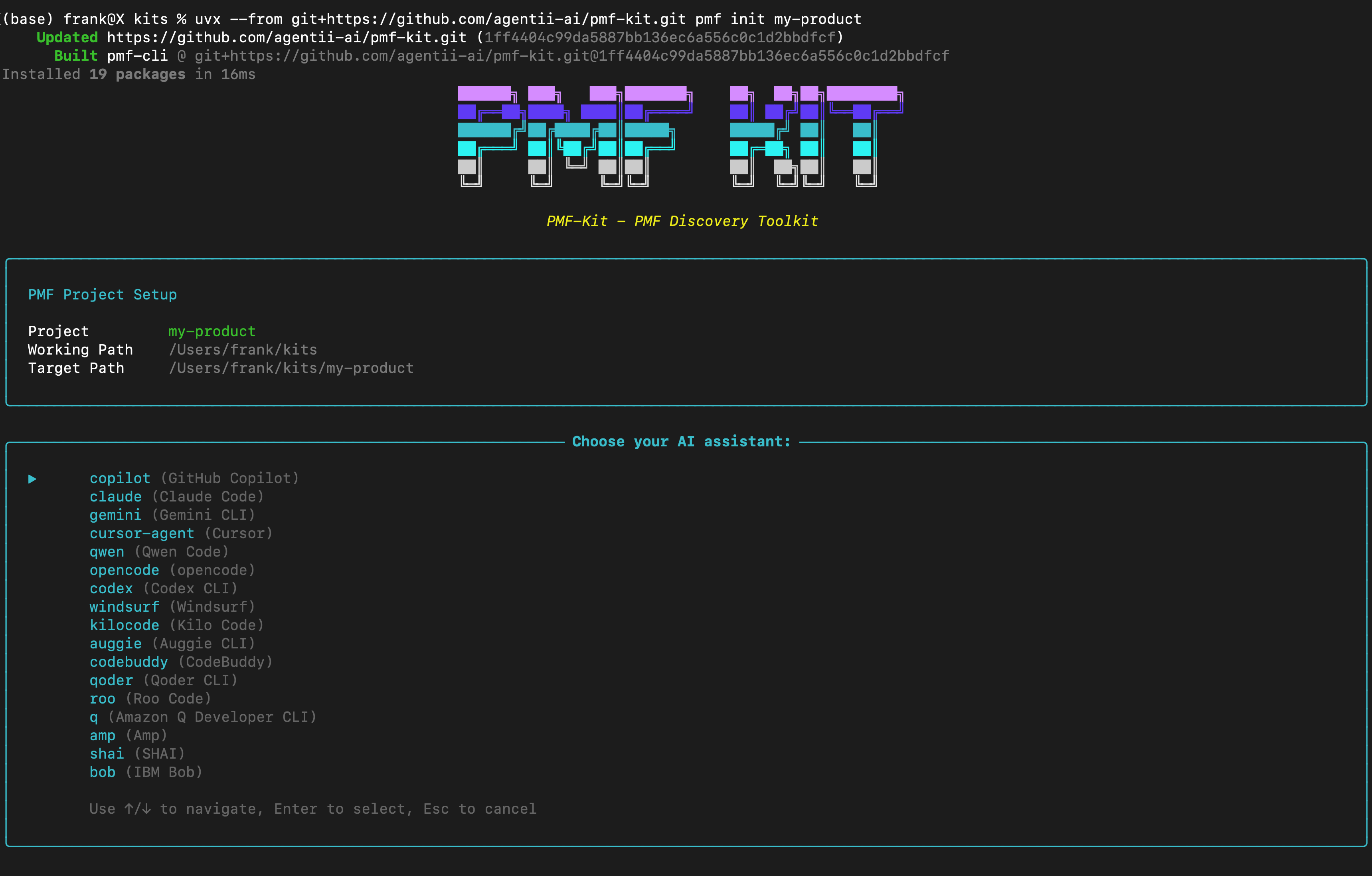 One-time installation with uvx